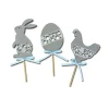 Cake Toppers Pâques Gris (X3)>Cerf Dellier Clearance