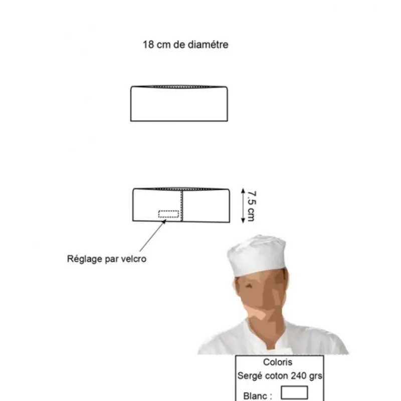 Calot Reglable Blanc Serge>Cerf Dellier Outlet