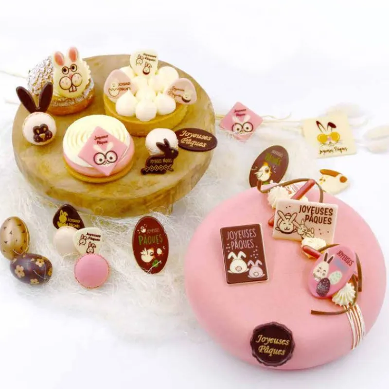 Carres Chocolat Lapins A Lunettes Joyeuses Pâques Assortis (X80)>Cerf Dellier Best