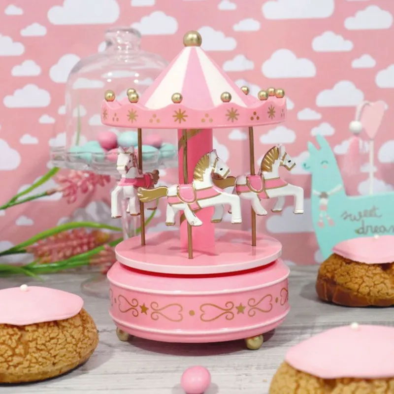 Carrousel Musical Rose Patisdecor>Cerf Dellier New