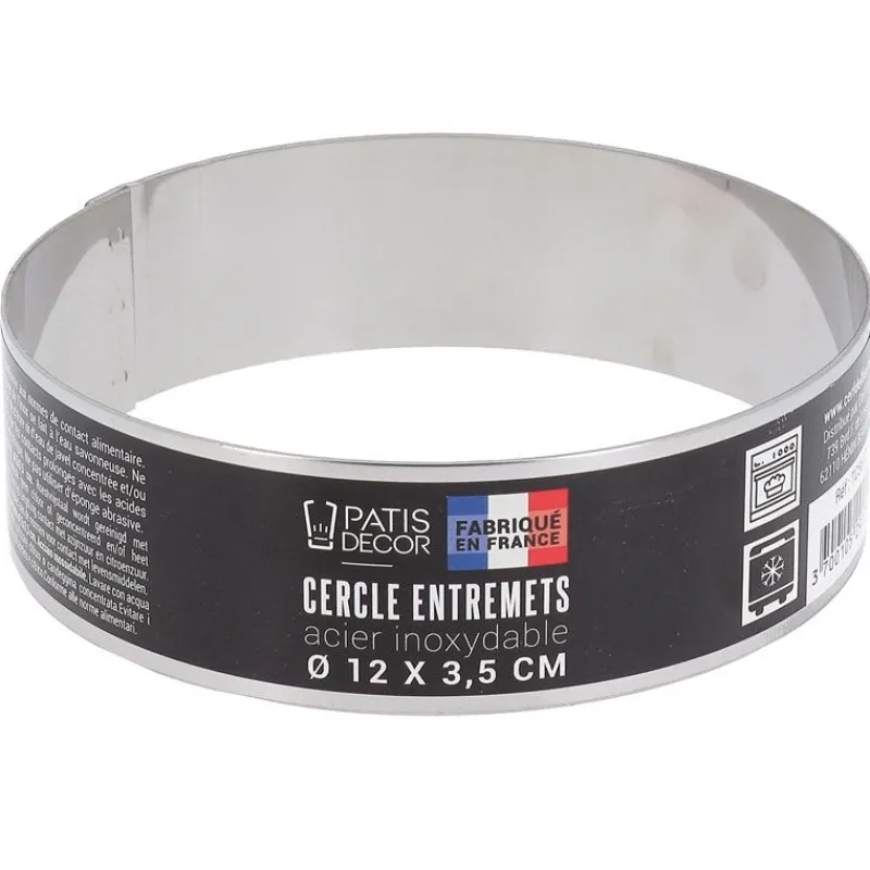 Cerf Dellier Cercles À Patisserie*Cercle A Entremets Inox H 3,5 Cm 12 Cm Patisdecor