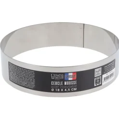 Cerf Dellier Cercles À Patisserie*Cercle A Mousse Inox H 4,5 Cm 18 Cm Patisdecor