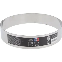 Cerf Dellier Cercles À Patisserie*Cercle A Mousse Inox H 4,5 Cm 22 Cm Patisdecor
