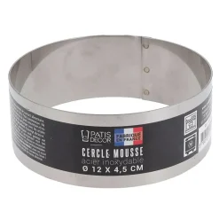 Cerf Dellier Cercles À Patisserie*Cercle A Mousse Inox H 4,5 Cm 12 Cm Patisdecor