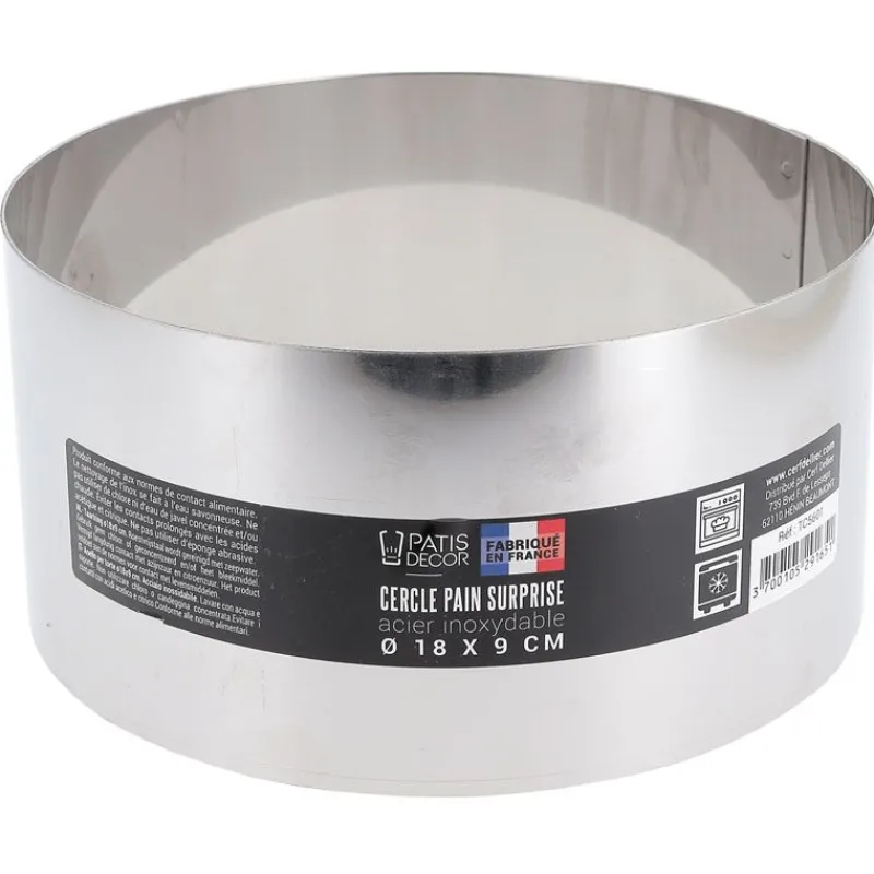 Cerf Dellier Cercles À Patisserie*Cercle A Pain Surprise Inox H 9 Cm 18 Cm Patisdecor