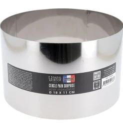 Cerf Dellier Cercles À Patisserie*Cercle A Pain Surprise Inox H 11 Cm Diam 18 Cm Patisdecor