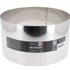 Cerf Dellier Cercles À Patisserie*Cercle A Pain Surprise Inox H 11 Cm Diam 20 Cm Patisdecor