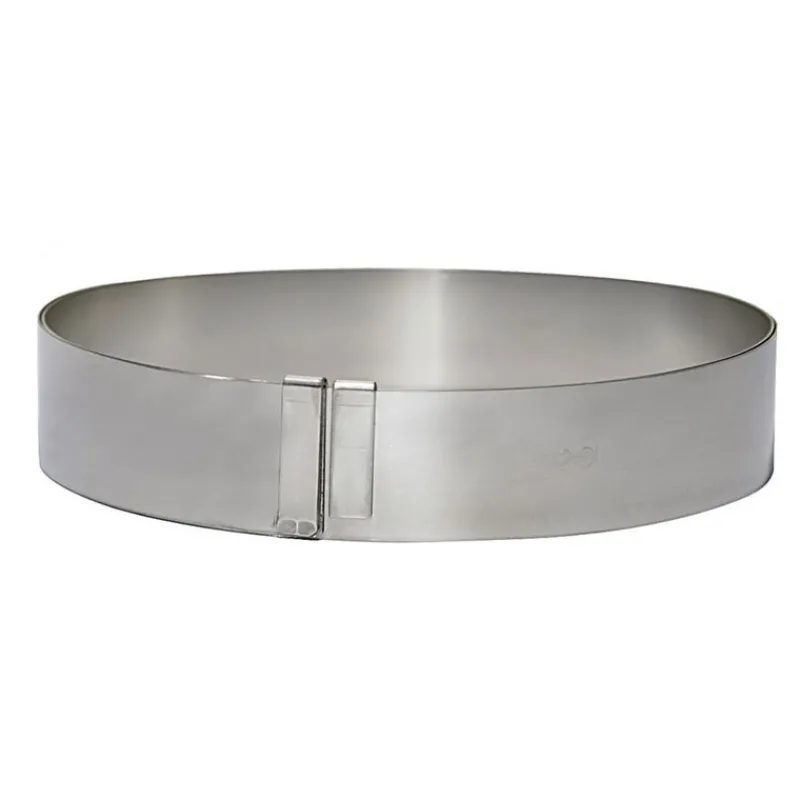 Cerf Dellier Cercles À Patisserie*Cercle A Patisserie Extensible Inox 18 A 36 Cm H 3 Cm De Buyer