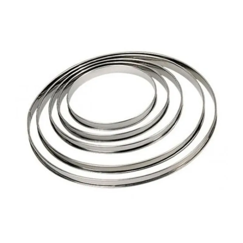 Cerf Dellier Cercles À Patisserie*Cercle A Tarte Inox A Bords Roules H 2 Cm