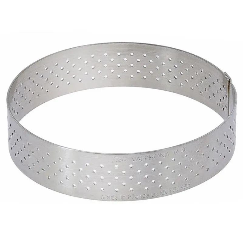 Cerf Dellier Cercles À Patisserie*Cercle A Tarte Perfore A Bord Droit Inox H 2 Cm De Buyer