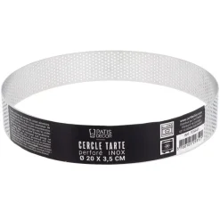 Cerf Dellier Cercles À Patisserie*Cercle A Tarte Perfore Inox H 3,5 Cm 20 Cm Patisdecor