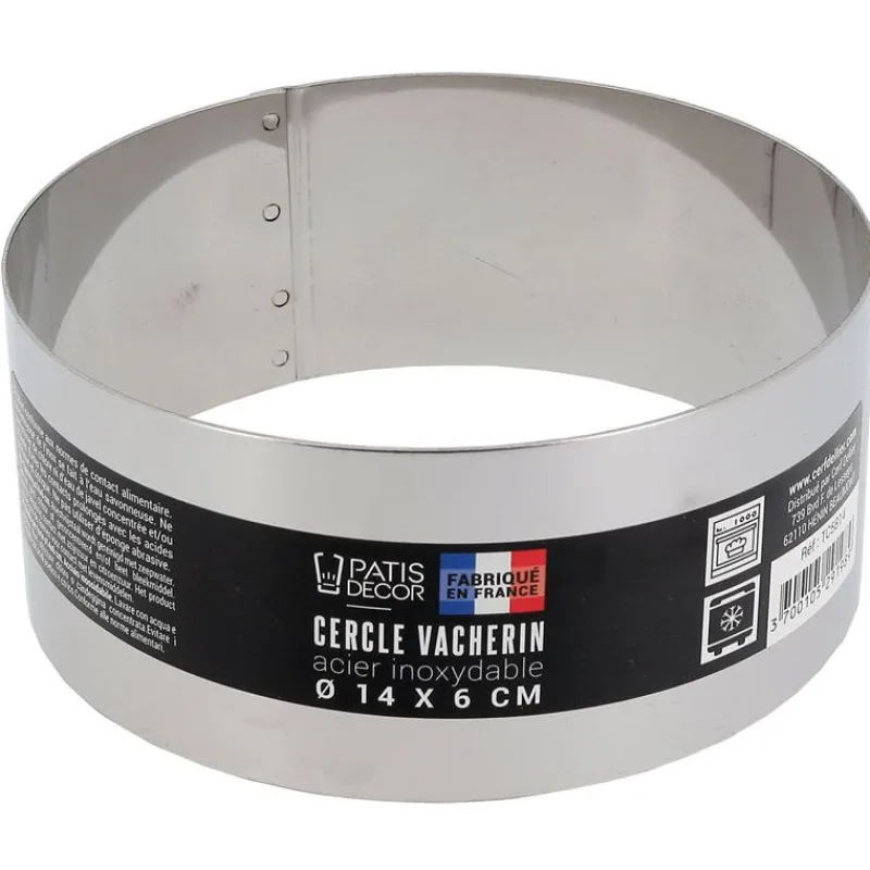 Cerf Dellier Cercles À Patisserie*Cercle A Vacherin Inox H 6 Cm 14 Cm Patisdecor