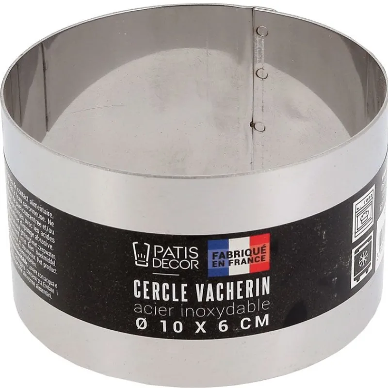 Cerf Dellier Cercles À Patisserie*Cercle A Vacherin Inox H 6 Cm 10 Cm Patisdecor