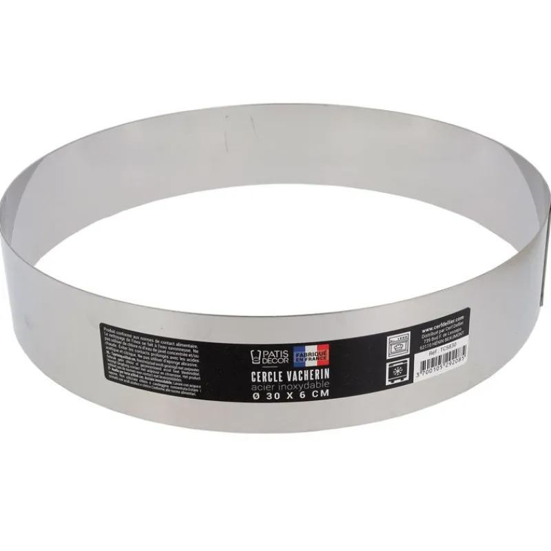 Cerf Dellier Cercles À Patisserie*Cercle A Vacherin Inox H 6 Cm 30 Cm Patisdecor