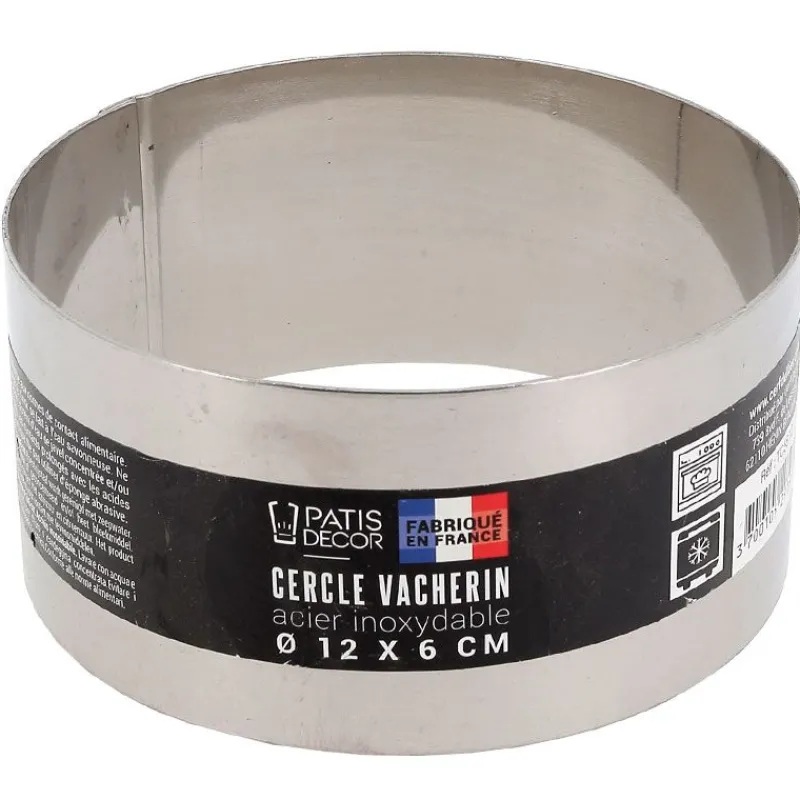 Cerf Dellier Cercles À Patisserie*Cercle A Vacherin Inox H 6 Cm 12 Cm Patisdecor