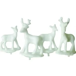 Cerf Et Biche Blancs Sur Pique Patisdecor Pro (X24)>Cerf Dellier