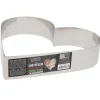 Cerf Dellier Cercles À Patisserie*Coeur A Mousse Inox H 4,5 Cm L 22 Cm Patisdecor