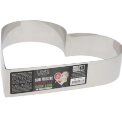Cerf Dellier Cercles À Patisserie*Coeur A Mousse Inox H 4,5 Cm L 22 Cm Patisdecor