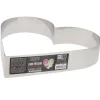Cerf Dellier Cercles À Patisserie*Coeur A Mousse Inox H 4,5 Cm L 24 Cm Patisdecor