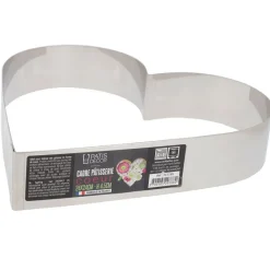 Cerf Dellier Cercles À Patisserie*Coeur A Mousse Inox H 4,5 Cm L 24 Cm Patisdecor