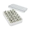 Cerf Dellier Douilles*Coffret 24 Douilles Décors Fins Inox