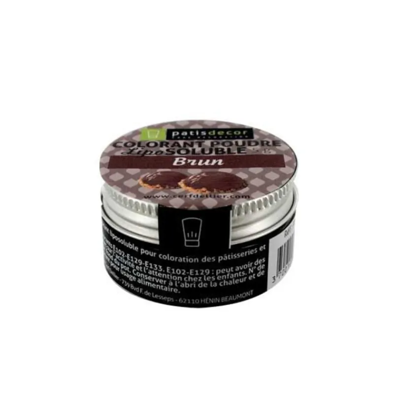Cerf Dellier Colorants Alimentaires En Poudre*Colorant Alimentaire Liposoluble Poudre Brun 5 G