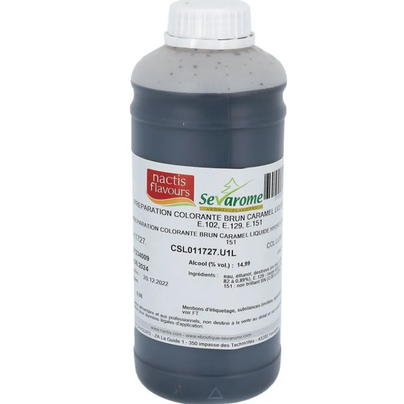 Cerf Dellier Colorants Alimentaires Liquides*Colorant Liquide Hydrosoluble Brun Caramel 1L