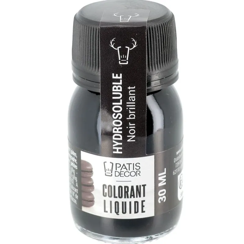 Cerf Dellier Colorants Alimentaires Liquides*Colorant Liquide Hydrosoluble Noir Brillant 30 Ml