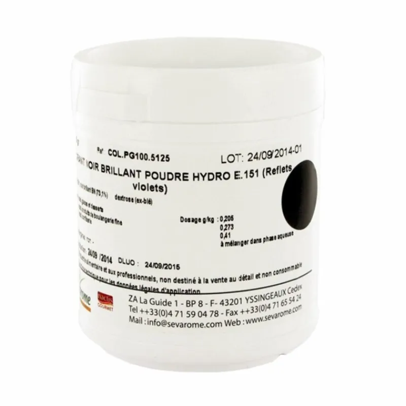 Cerf Dellier Colorants Alimentaires En Poudre*Colorant Poudre Alimentaire Noir Brillant 100 G