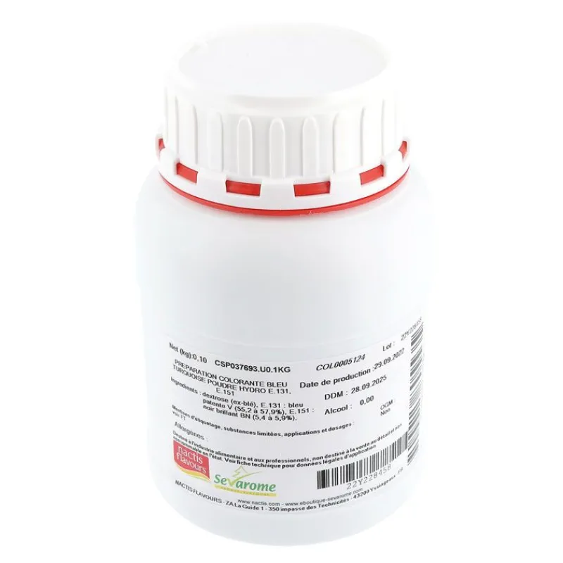 Cerf Dellier Colorants Alimentaires En Poudre*Colorant Poudre Alimentaire Bleu Turquoise 100 G