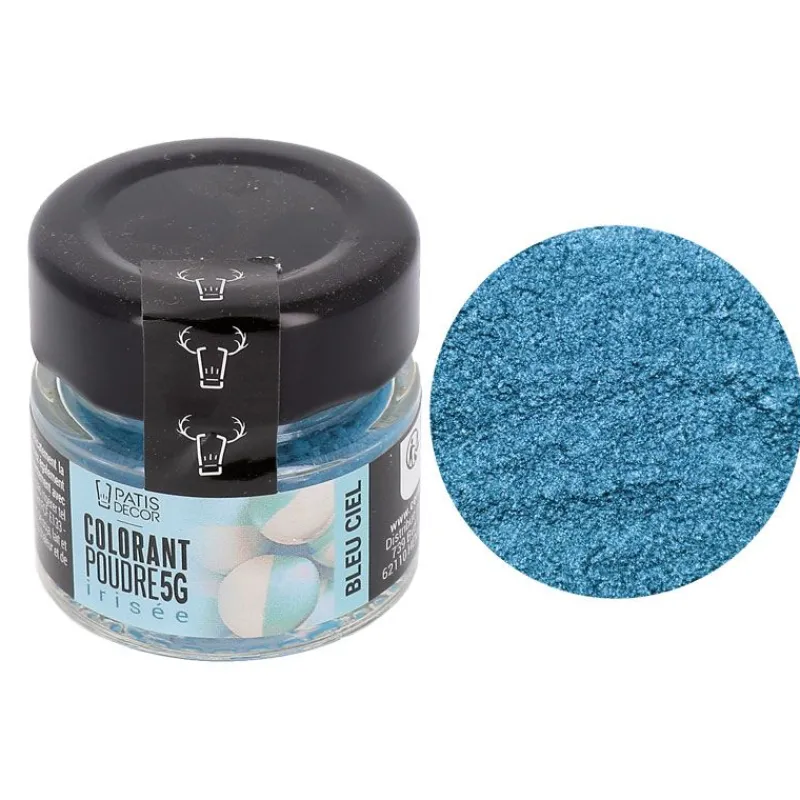 Cerf Dellier Colorants Alimentaires En Poudre*Colorant Poudre Irise Bleu Ciel 5 G