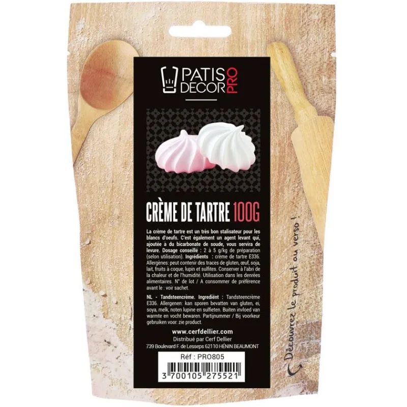 Cerf Dellier Stabilisateurs*Creme De Tartre Patisdecor Pro 100 G