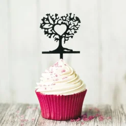 Cupcake Toppers Arbres Coeurs (X 8)>Cerf Dellier Discount