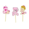 Cupcake Toppers Bebe Fille En Bois (X3)>Cerf Dellier New