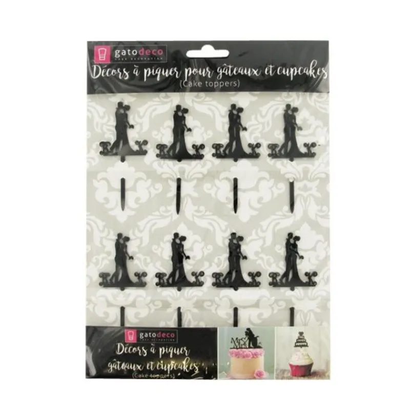 Cupcake Toppers Couple Enlace (X 8)>Cerf Dellier Outlet