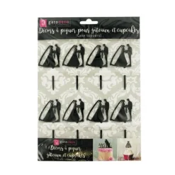 Cupcake Toppers Couples De Maries (X 8)>Cerf Dellier New