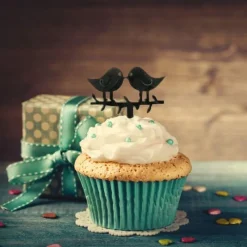 Cupcake Toppers Love Birds (X 8)>Cerf Dellier