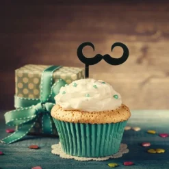Cupcake Toppers Moustaches (X 8)>Cerf Dellier Clearance