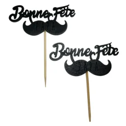Cupcake Toppers Moustache >Cerf Dellier Clearance