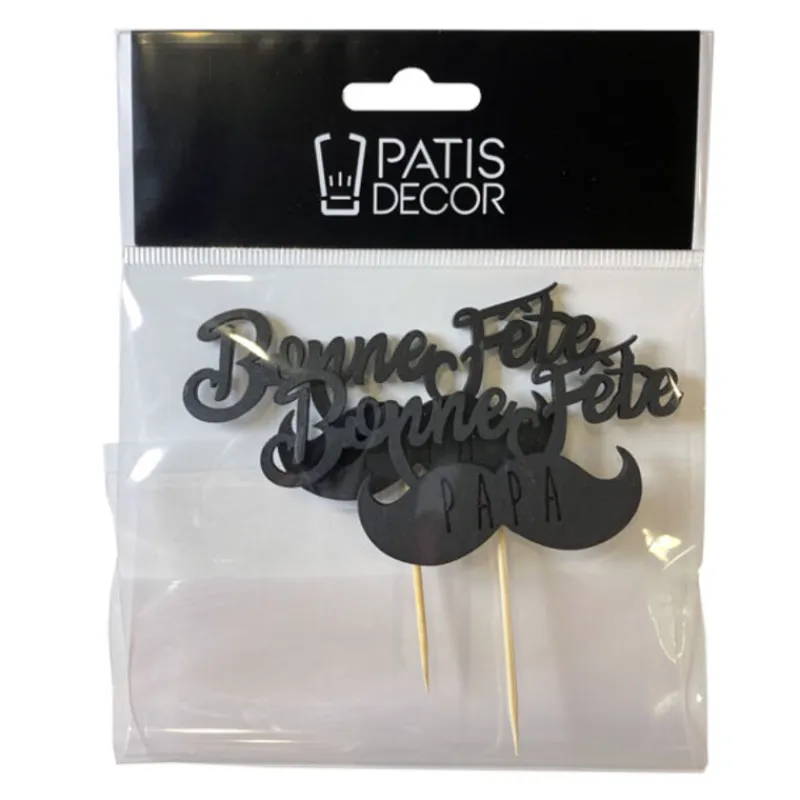 Cupcake Toppers Moustache >Cerf Dellier Clearance