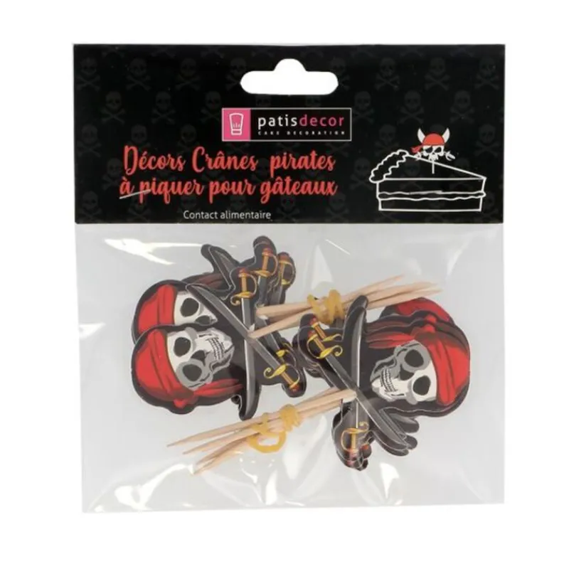 Cupcake Toppers Pirates (X 12)>Cerf Dellier Sale