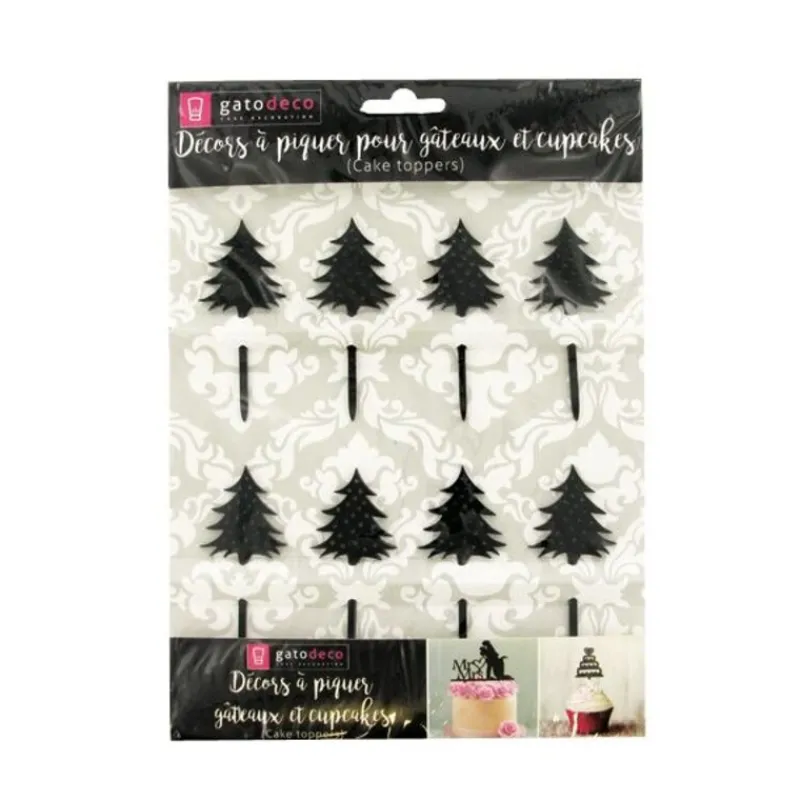 Cupcake Toppers Sapin De Noël (X 8)>Cerf Dellier New