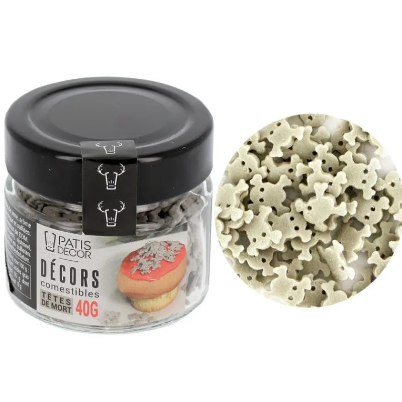 Décors Comestibles Tetes De Mort 40 G>Cerf Dellier New