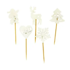 Décors De Noël En Bois Vintage Paillete (X50)>Cerf Dellier