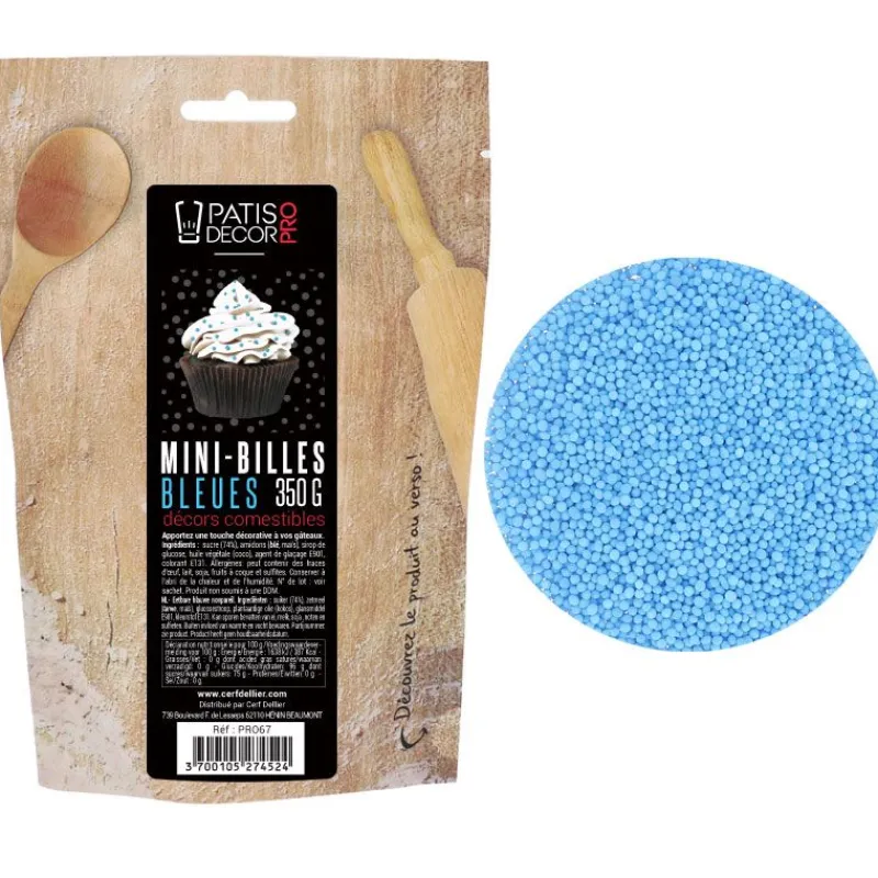 Décors Mini Billes Bleues Comestibles Patisdecor Pro 350 G>Cerf Dellier Best