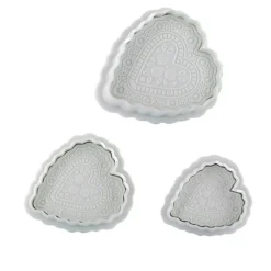 Découpoirs Éjecteurs Coeurs Brodes Patisdecor (X 3)>Cerf Dellier Outlet