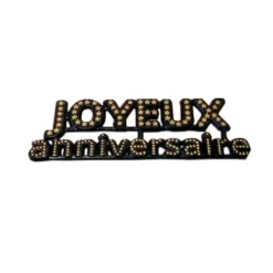 Decor Joyeux Anniversaire Noir Patisdecor (X5)>Cerf Dellier Best