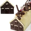 Embouts De Bûches Chocolat Noir / Blanc Chalet (X40)>Cerf Dellier