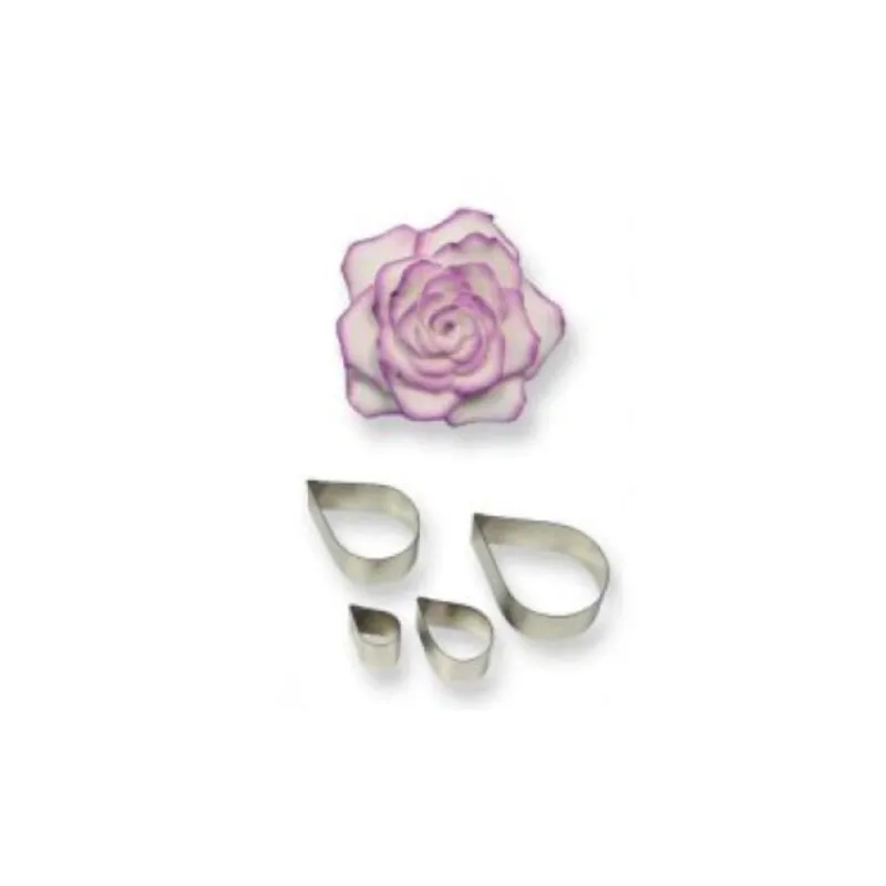 Cerf Dellier Emporte-Pièces Et Découpoirs*Emporte-Pièces Inox Petales De Roses Pme (X 4)