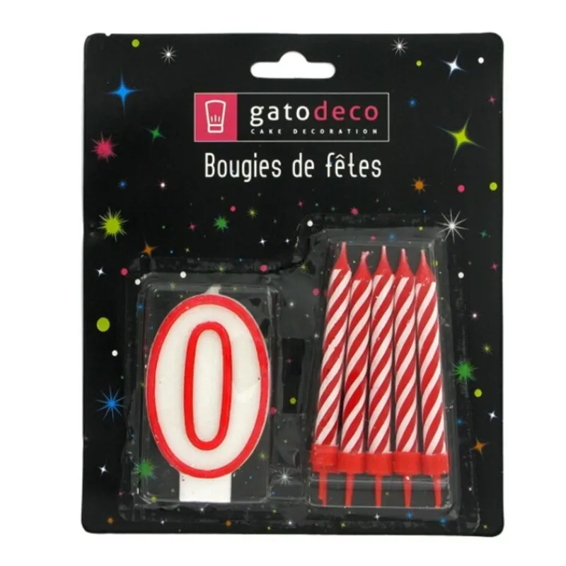 Ensemble 10 Bougies Et 1 Bougie Chiffre 0 Patisdecor>Cerf Dellier Best